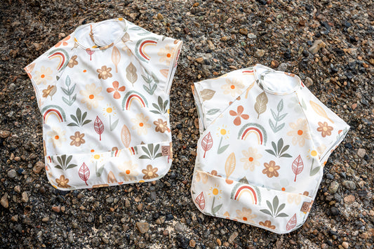 Sibling Rivalry Bib Bundle - Earth and Petals